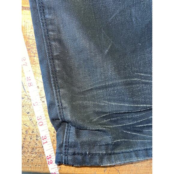 Mens Akoo Black Moto Studded Zipper Biker Goth Rock Relaxed Jeans Size‎ 40 - Picture 11 of 13